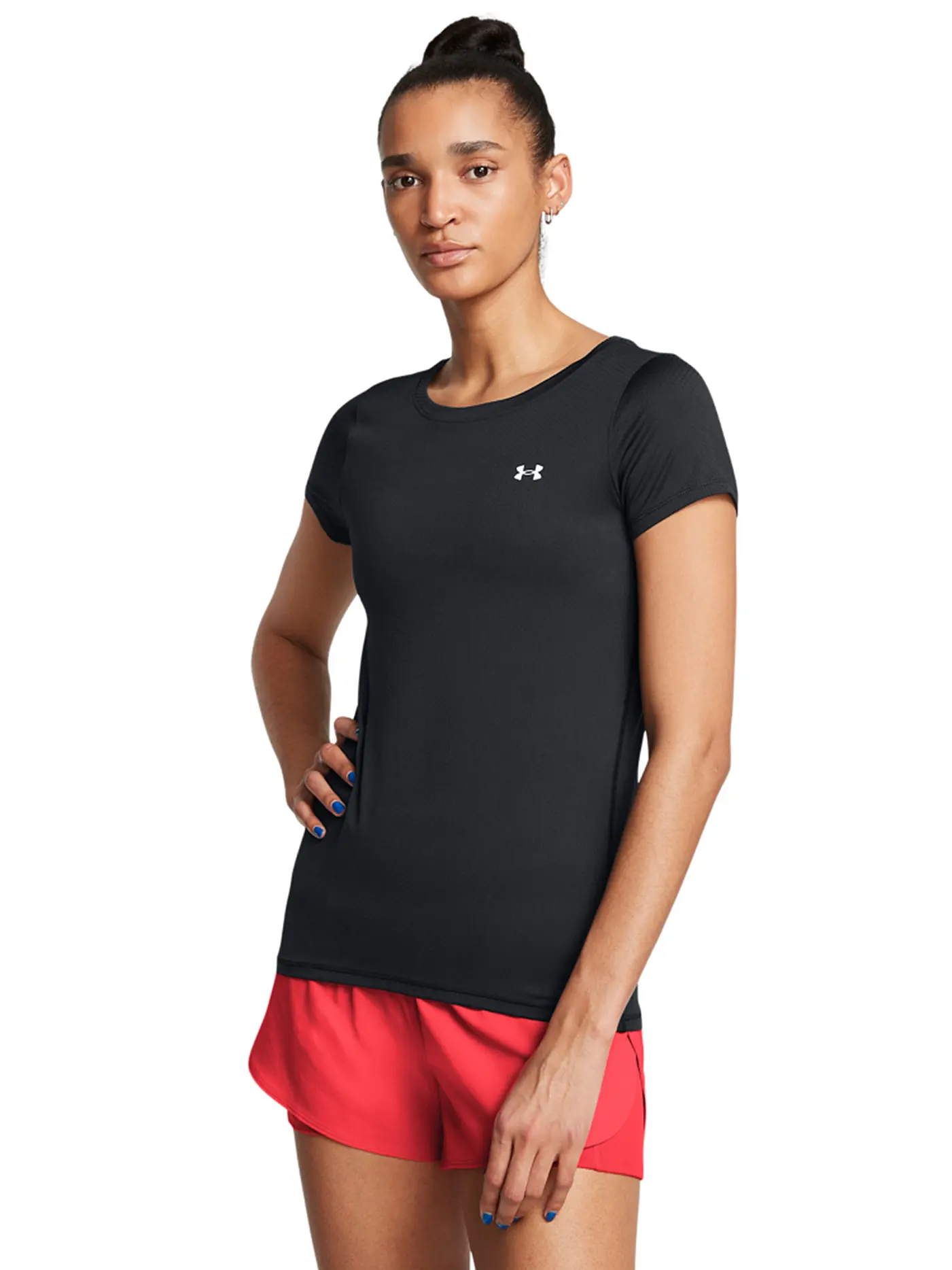 UNDER ARMOUR | Damen Fitnessshirt HeatGear® Armour | schwarz